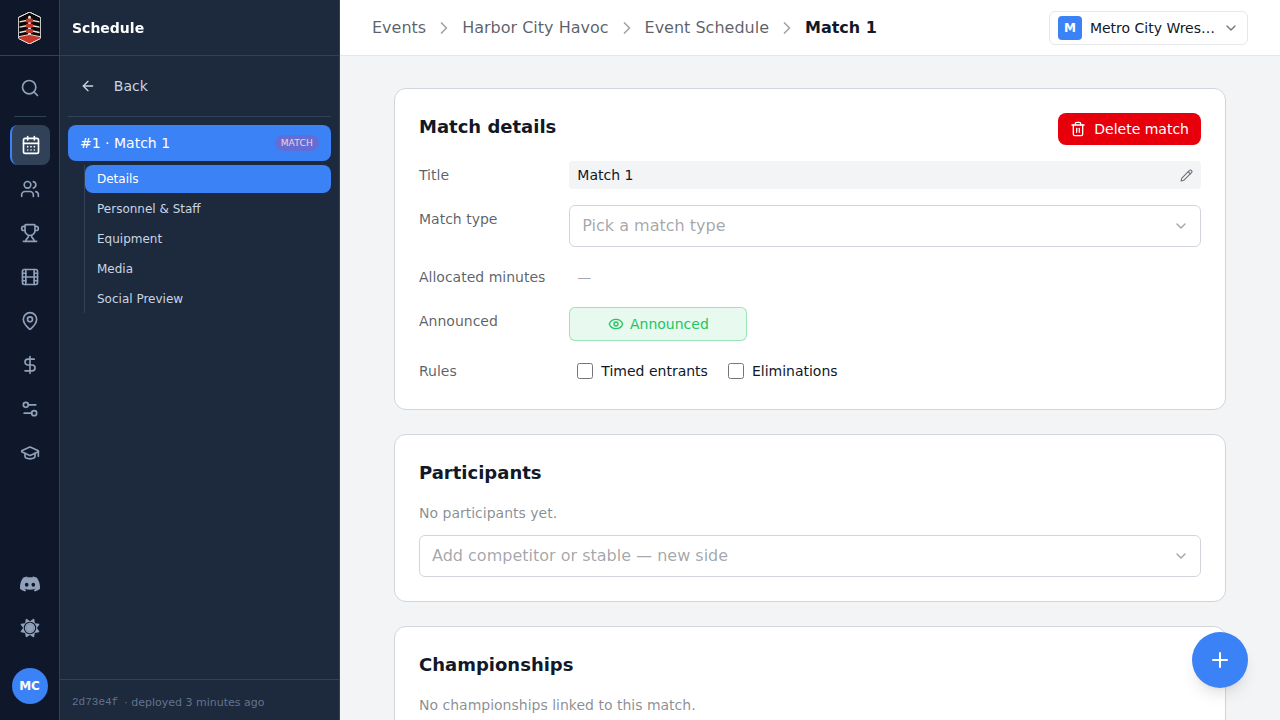 The editor for the new match